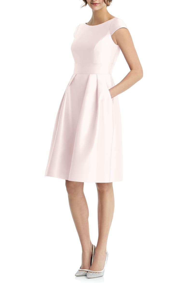 Cap Sleeve Cocktail Dress, Main, color, BLUSH