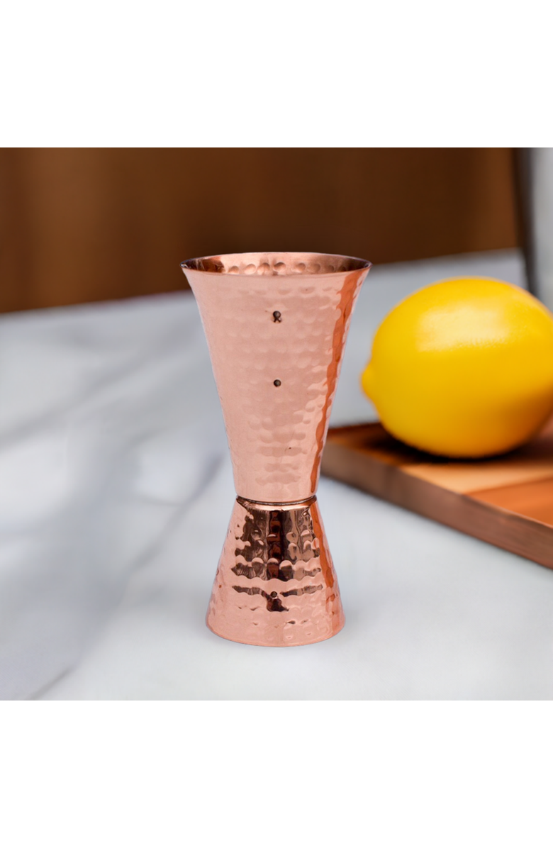 Prince of Scots Premium Hammered Copper Double Sided Jigger, Alternate, color, Copper