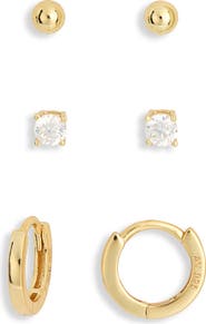 ARGENTO VIVO Classic Hoop & Stud Earrings Set