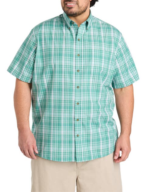 Big & Tall Easy-Care Large Plaid Sport Shirt V6