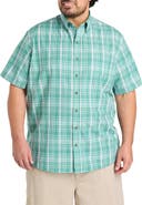 Harbor Bay by DXL Big & Tall Easy-Care Large Plaid Sport Shirt V6