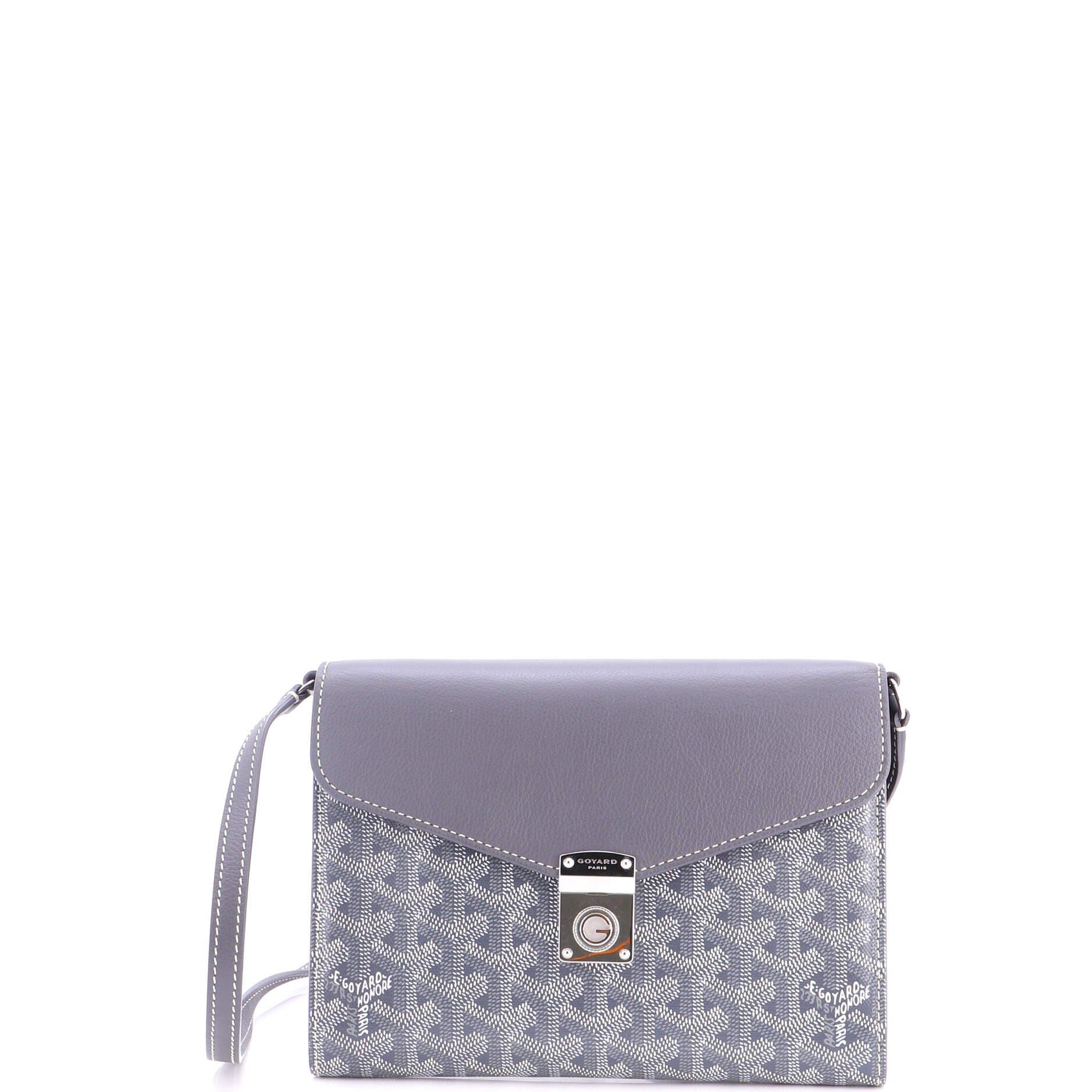 Chypre Wallet on Strap Coated Canvas with Leather, Main, color, Grey