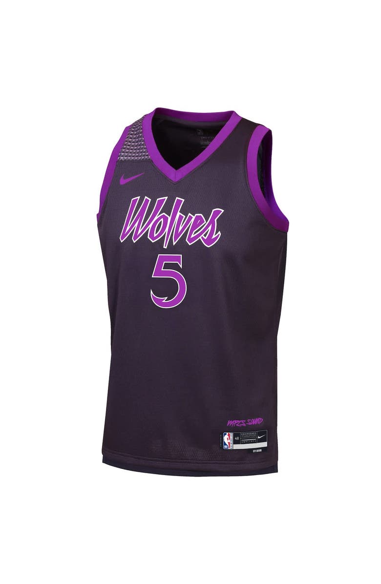 Nike Youth Nike Anthony Edwards Purple Minnesota Timberwolves 2025/26 City Edition Swingman Jersey, Alternate, color, Purple