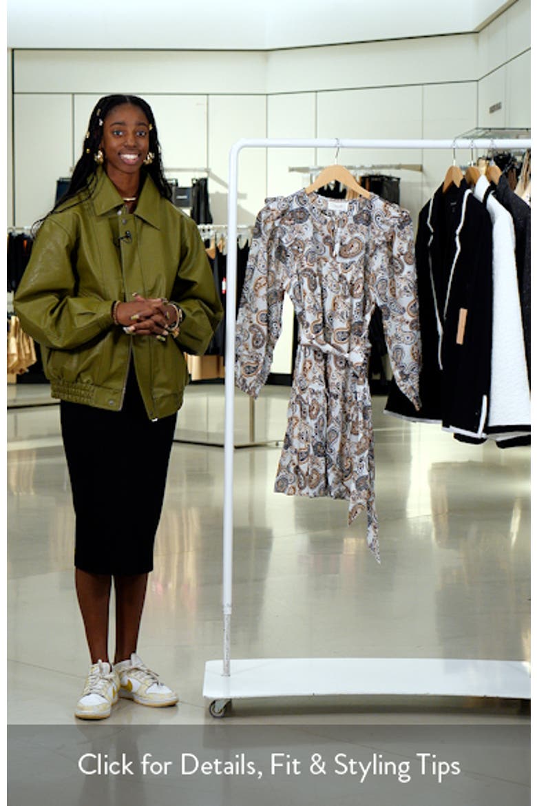 Gracelyn Paisley Long Sleeve Organic Cotton Minidress video