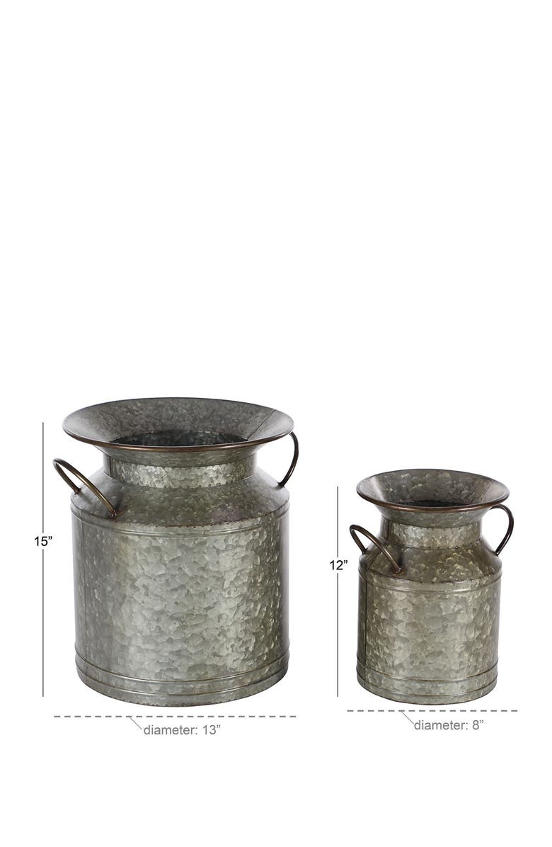 SONOMA SAGE HOME Gray Iron Farmhouse Decorative Jar - Set of 2, Alternate, color, 