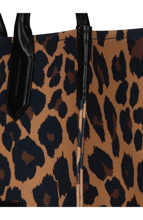 Balmain B-army 36 Leopard Print Canvas Tote In Multi