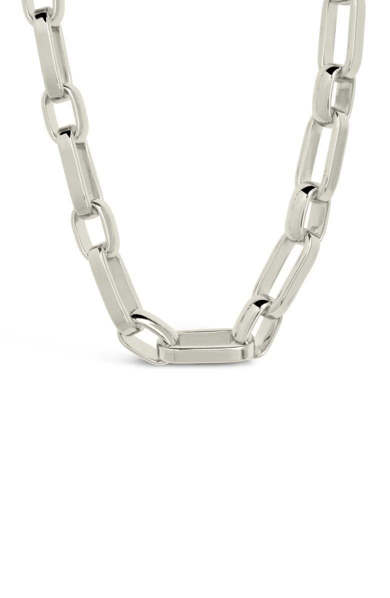 Sterling Forever Elara Chain Necklace, Alternate, color, Silver