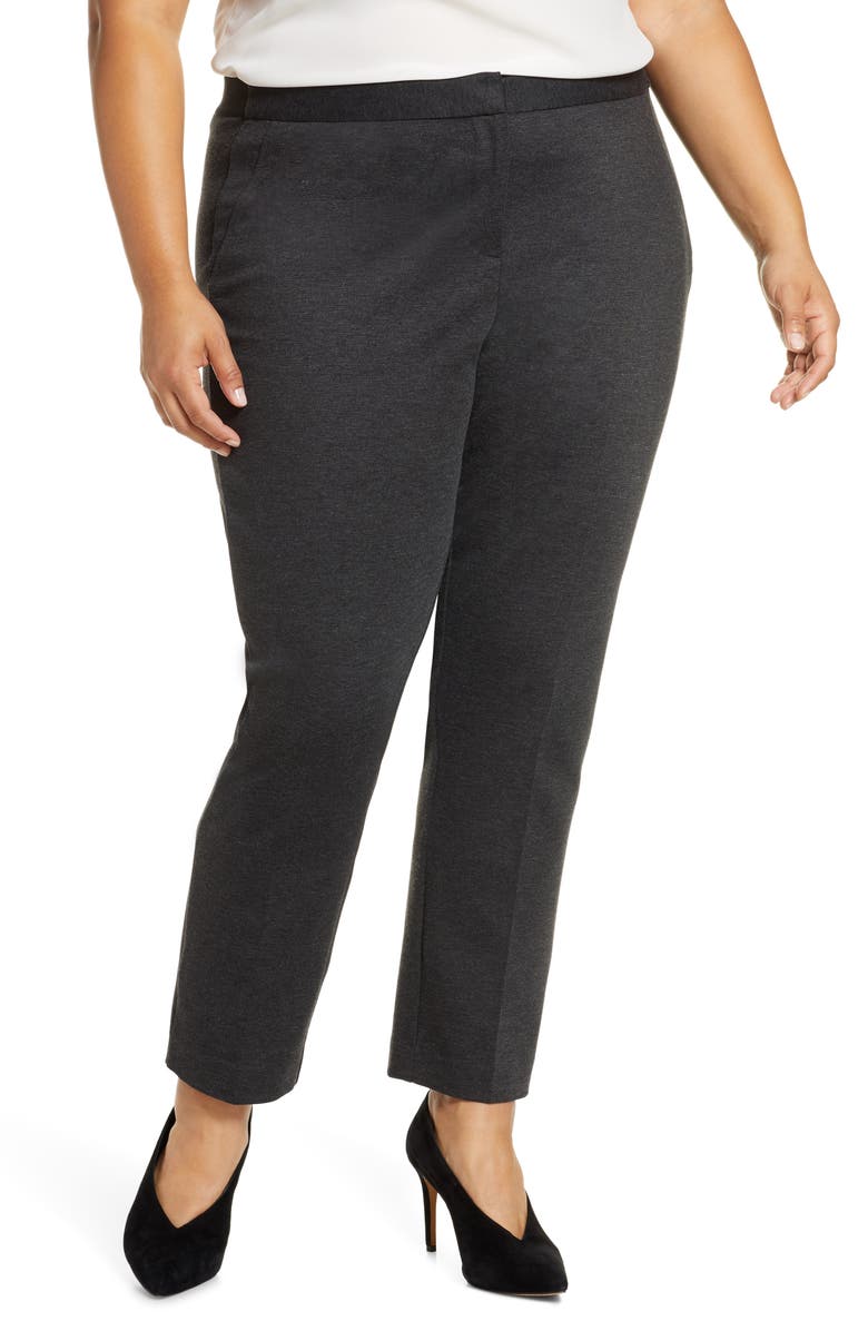Vince Camuto High Rise Ankle Skinny Ponte Pants, Main, color, Dk Grey Heather