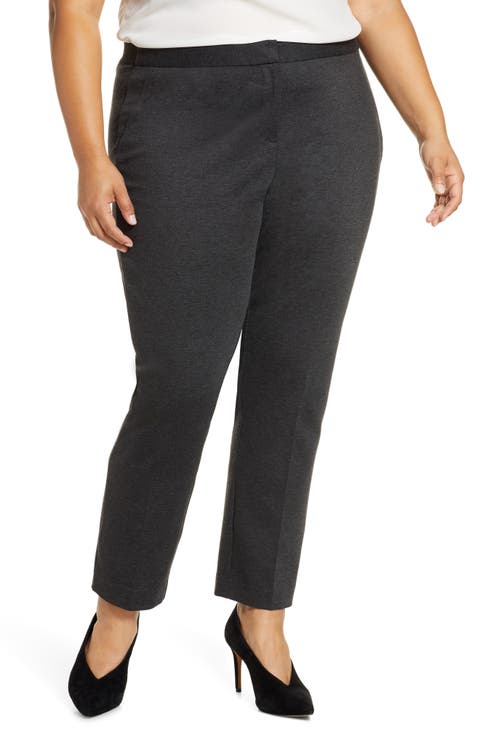 High Rise Ankle Skinny Ponte Pants (Plus Size)