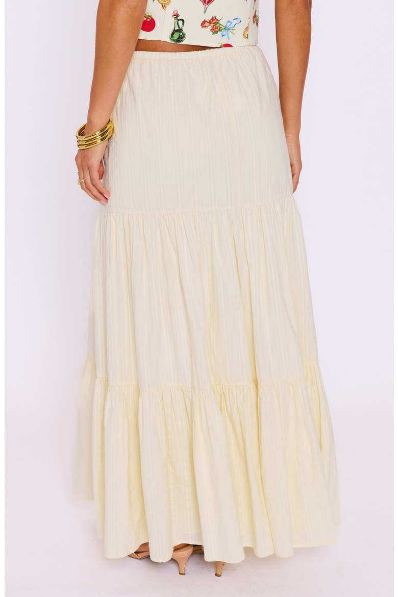 Lily Tiered Maxi Skirt, Alternate, color, BUTTER