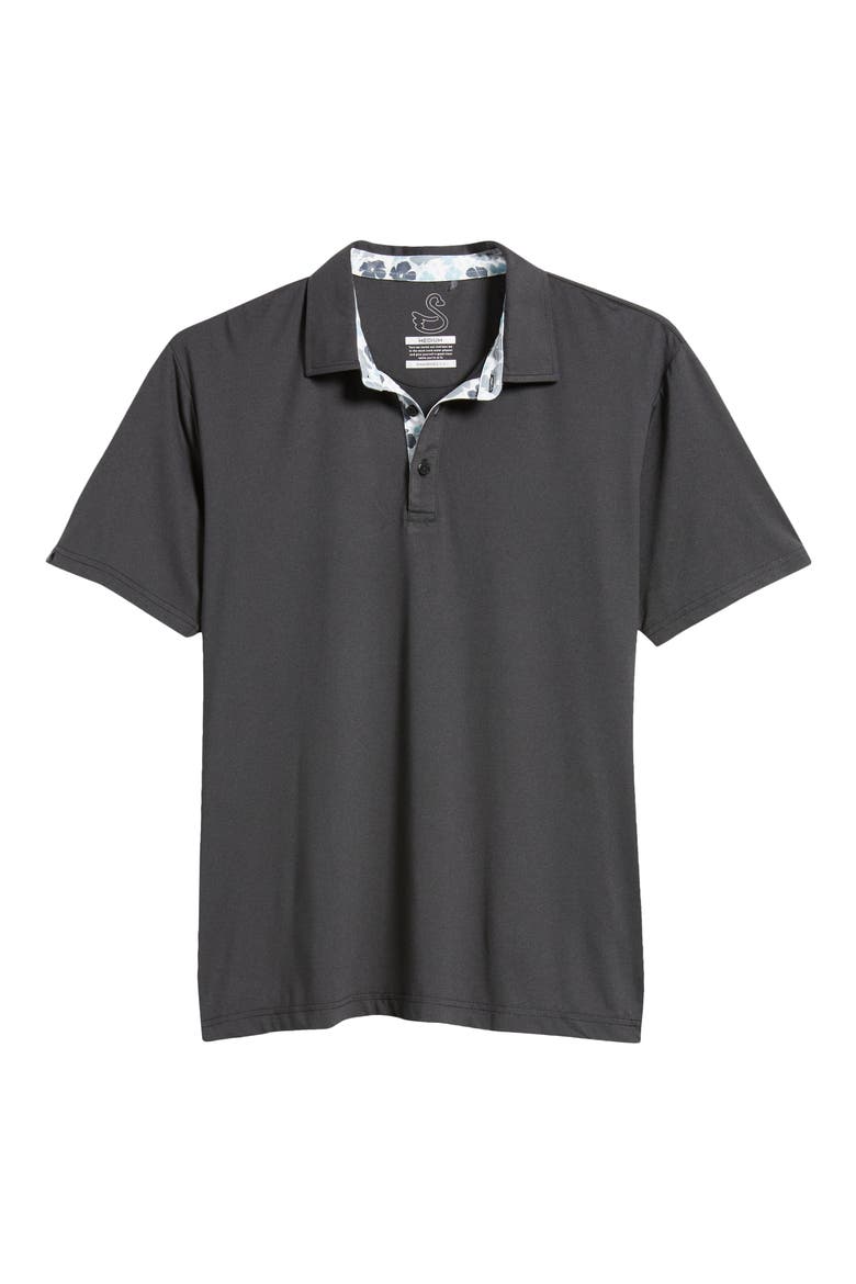 James Solid Stretch Golf Polo, Alternate, color, BLACK HEATHER
