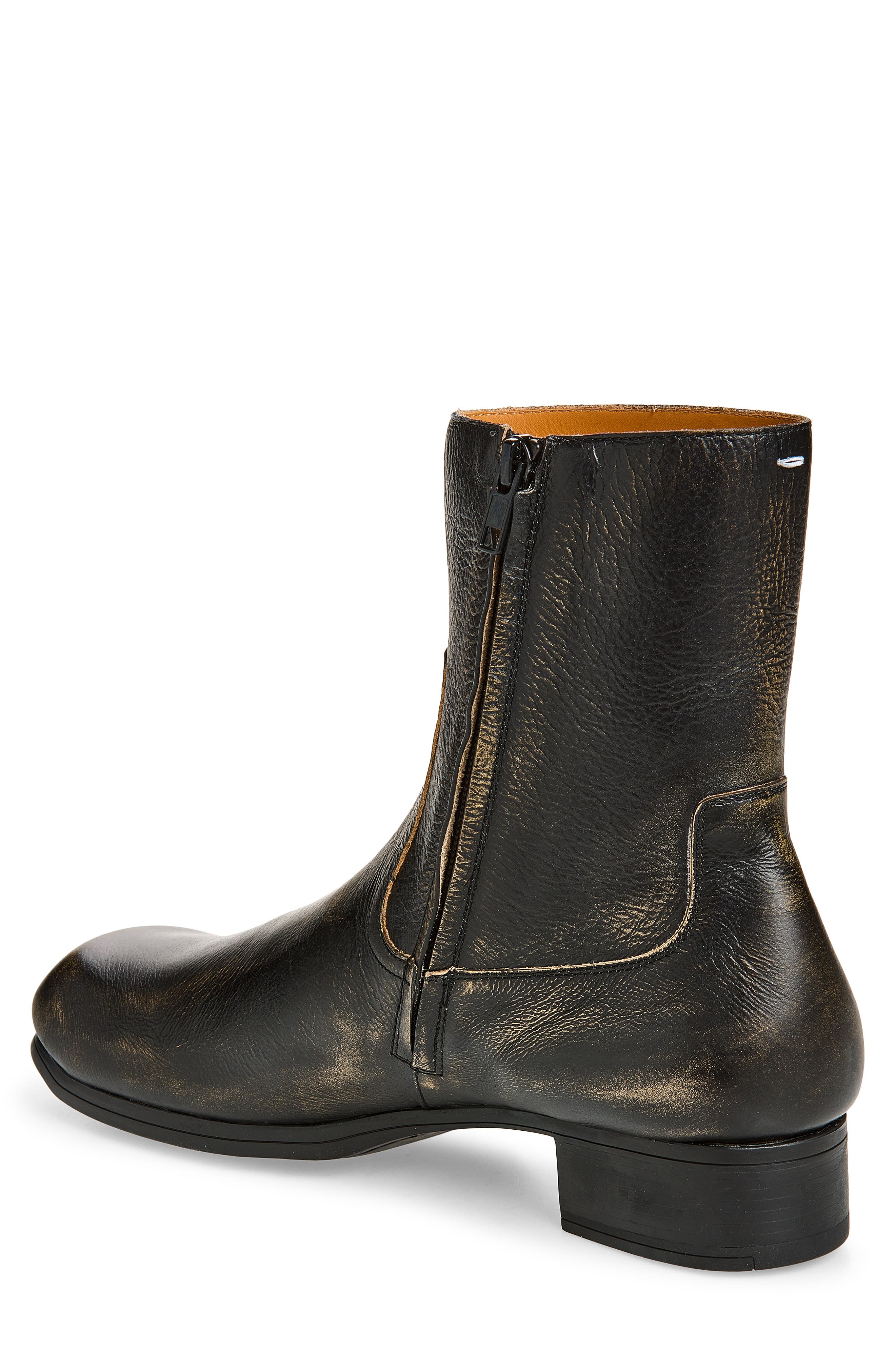 Float Leather Ankle Boot, Alternate, color, NATURAL/ BLACK
