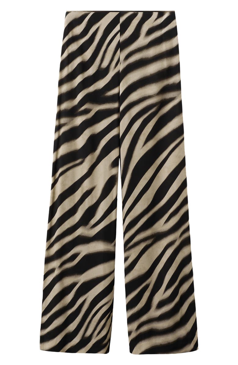 MANGO Zebra Print Straight Leg Pants, Main, color, 