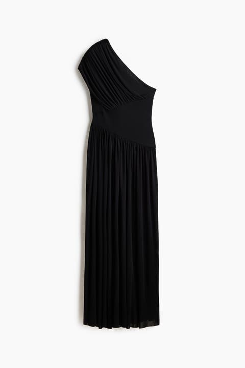 Draped One-shoulder Dress