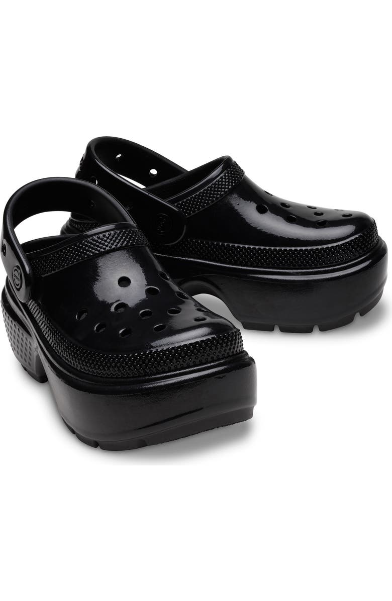 CROCS Stomp High Shine Platform Slingback Clog, Alternate, color,