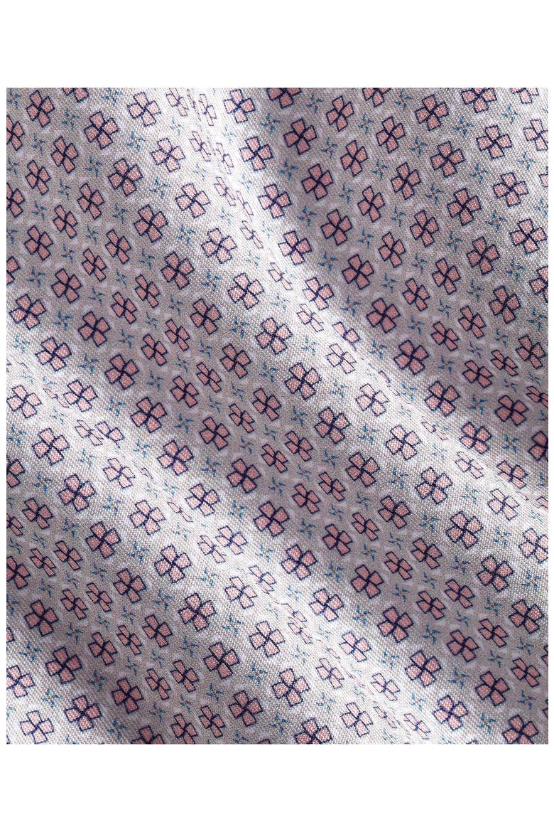 Neat Print Cotton Button-Up Shirt, Alternate, color, PEARL/ PINK