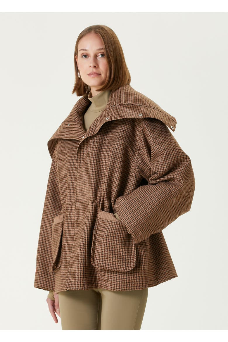 Wool & Cashmere Blend  Puffer Coat, Alternate, color, Brown