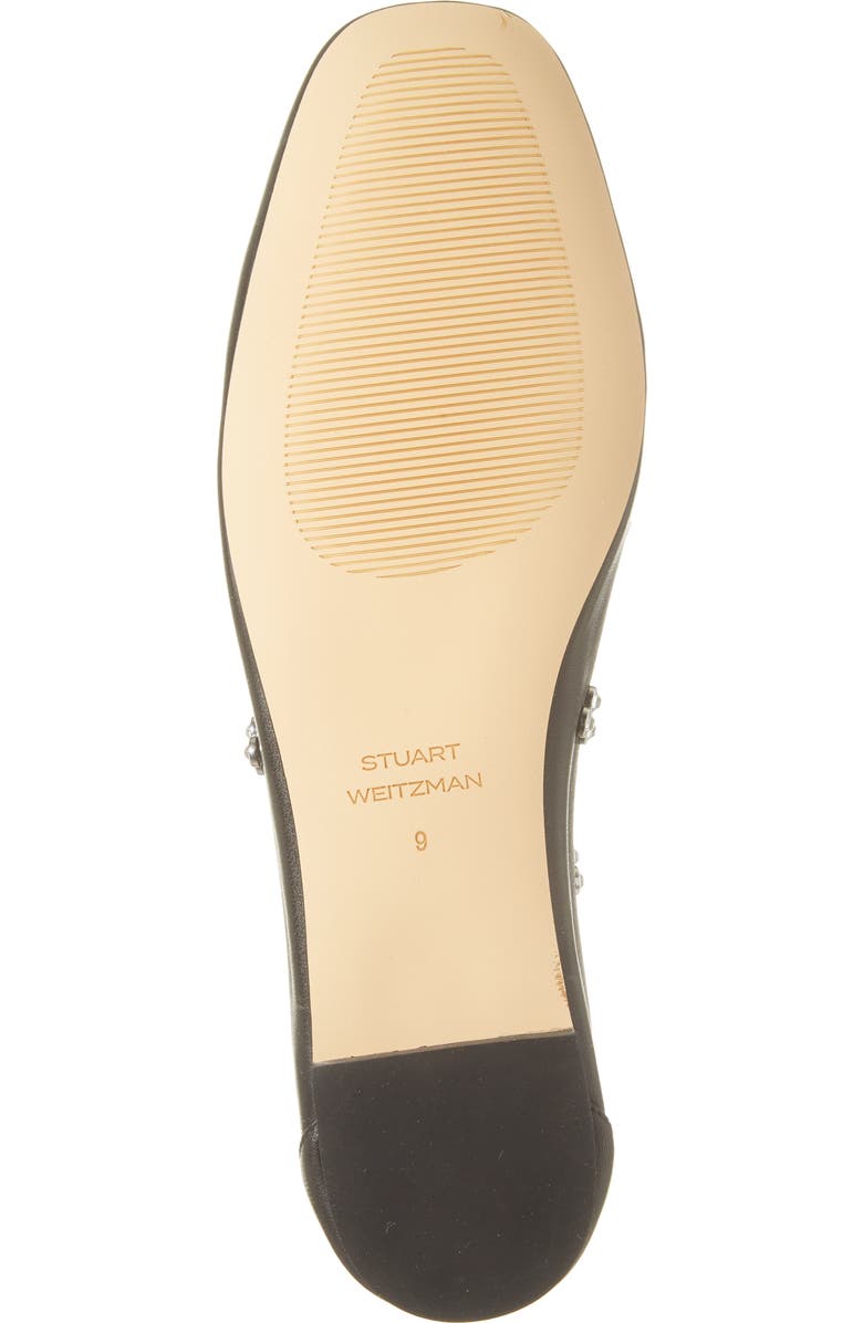Stuart Weitzman Tammy Crystal Embellished Ballet Flat, Alternate, color, Black