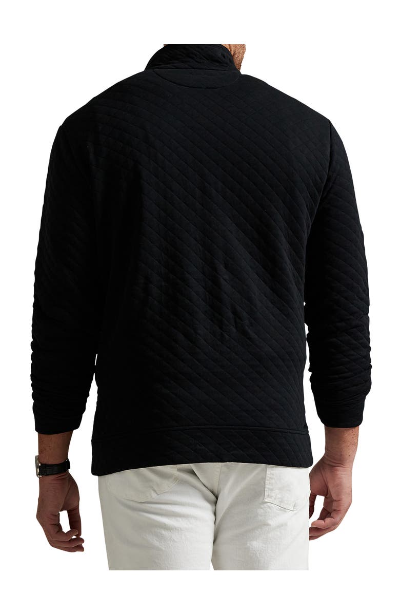 Polo Ralph Lauren Big & Tall Microquilted Jersey Mockneck 1/4-Zip Pullover, Alternate, color, Polo Black