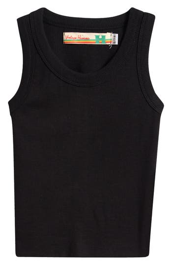 Vintage Havana Kids' Rib Tank In Black