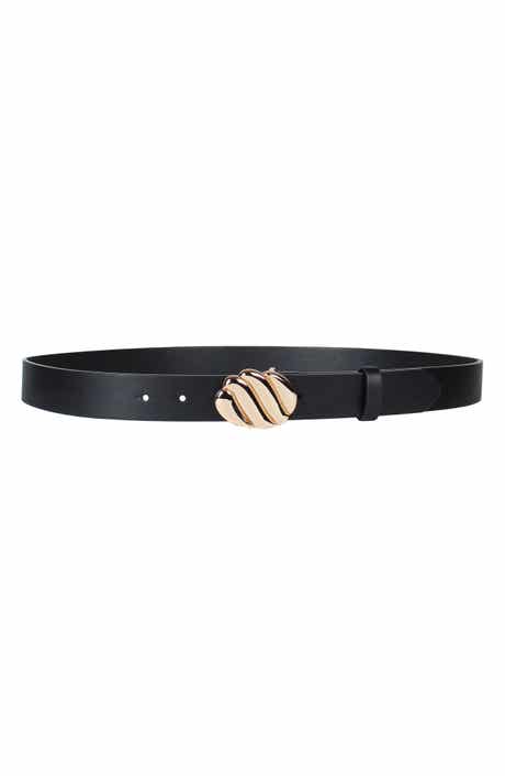 Linea Pelle Twist Plaque Buckle Belt