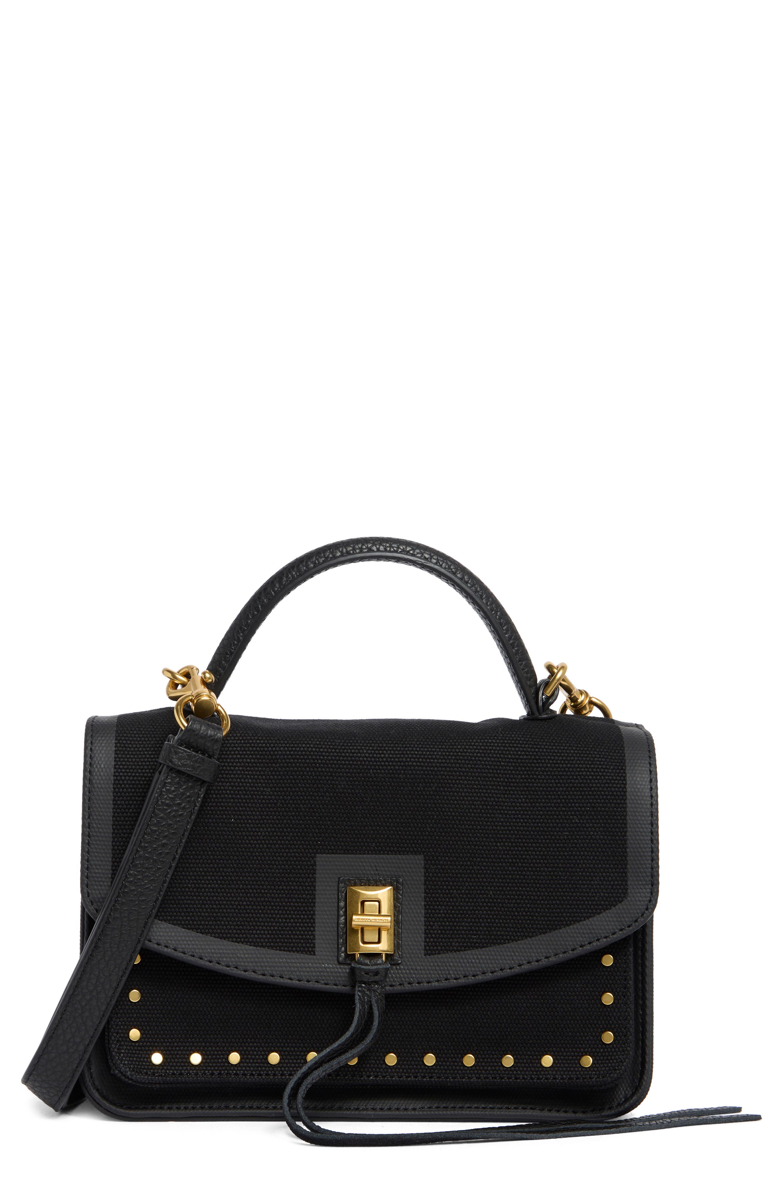 Rebecca Minkoff Darren Small Canvas Top Handle Satchel, Main, color, 