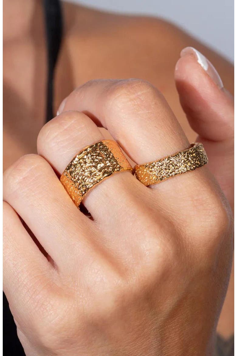 Hula Middle Ring, Alternate, color, Gold Vermeil
