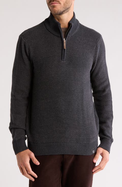 Cotton Quarter Zip Sweater