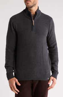 Lucky Brand Cotton Quarter Zip Sweater