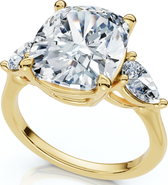 Bliss Diamond Certified 5 3/4Ct Aria Cushion Diamond Engagement Ring 14k Gold or Pt Lab Grown