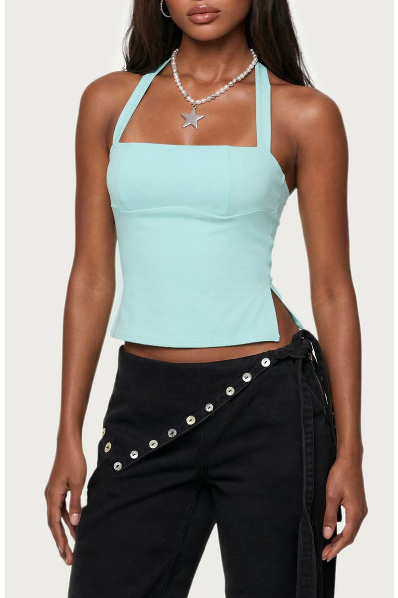 Dara Halter Top, Alternate, color, AQUA