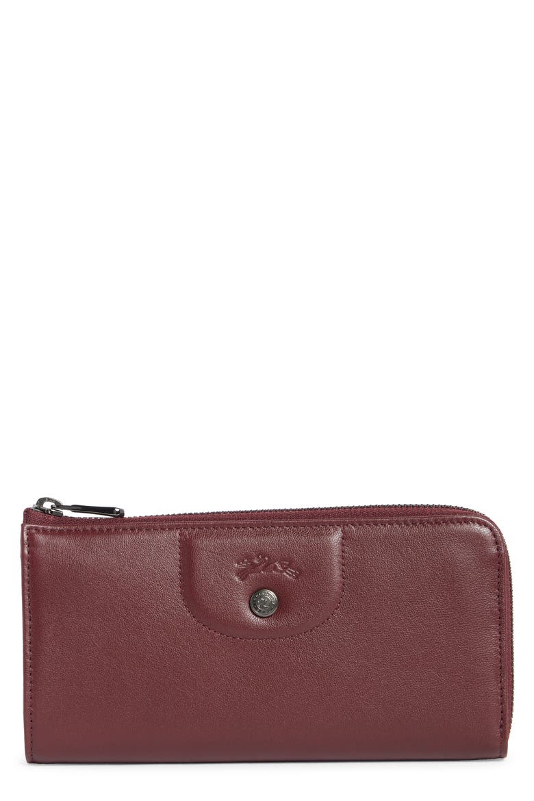 Le Pilage Cuir Zip Wallet, Main, color, BRANDY