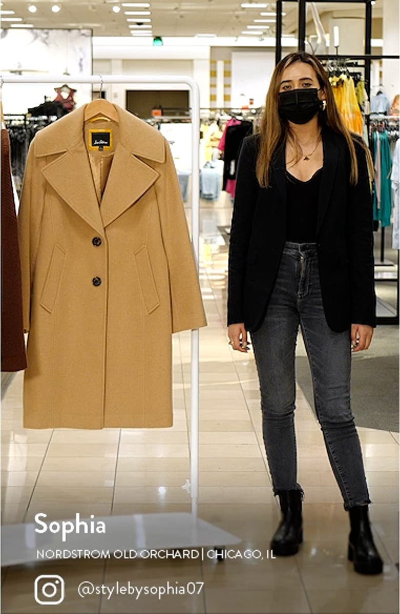 Women's Notch Collar Textured Coat, sales video thumbnail