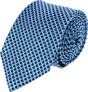 Trafalgar Jazzy Blues Checked Business Silk Necktie