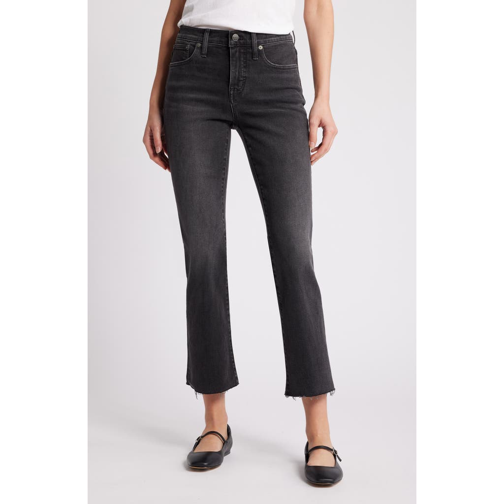 Shop Madewell Kick Out Raw Hem Crop Jeans In Armand Wash