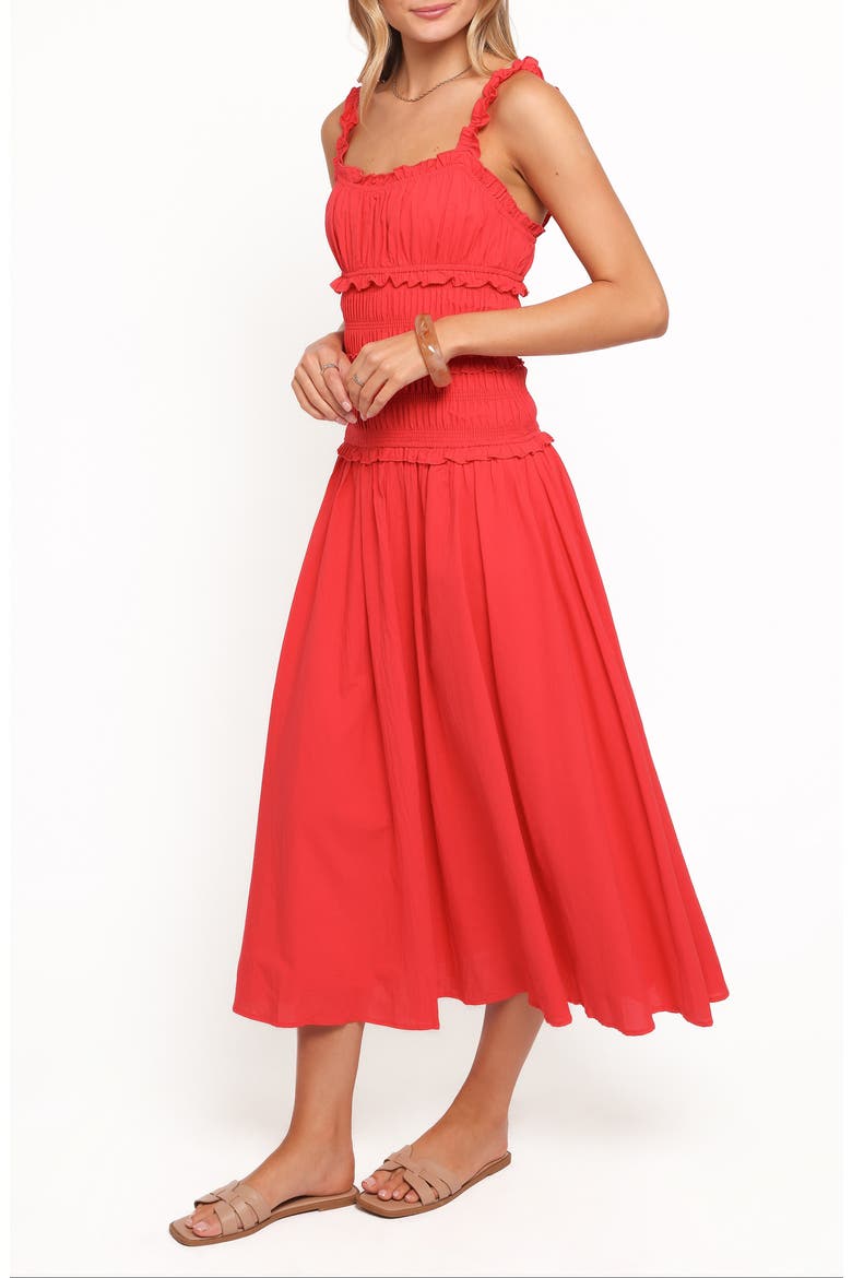 Enola Smocked Sleeveless Maxi Dress, Alternate, color, RED