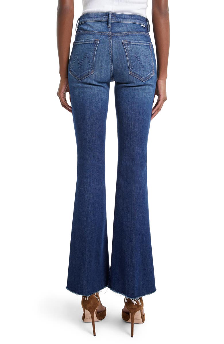 MOTHER High Waist Frayed Flare Jeans, Alternate, color, 