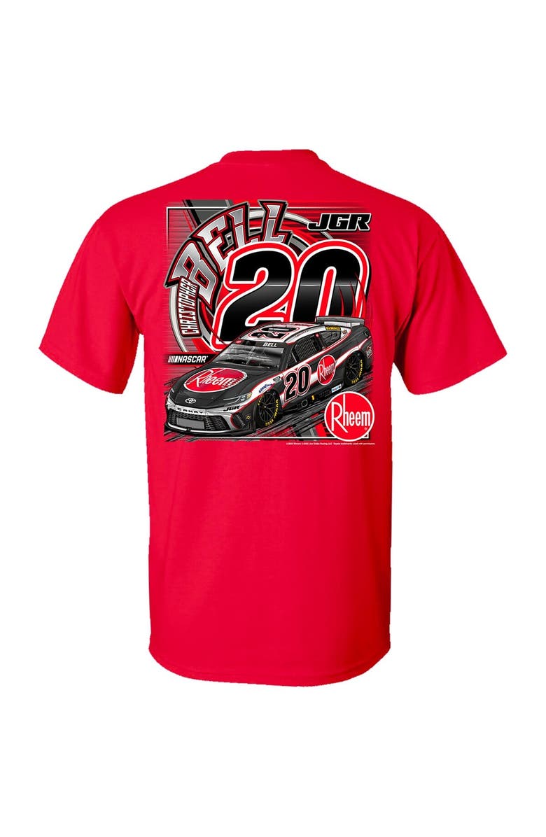 JOE GIBBS RACING TEAM COLLECTION Men's Joe Gibbs Racing Team Collection Red Christopher Bell Rheem Car T-Shirt, Alternate, color, Red