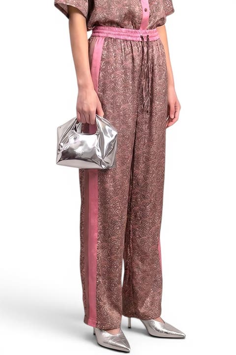 Paisley Motif Pant With Stripe