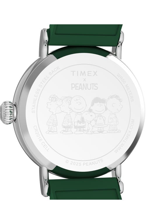 Timex ® X Peanuts® Golf Standard Silicone Strap Watch, 40mm In Green