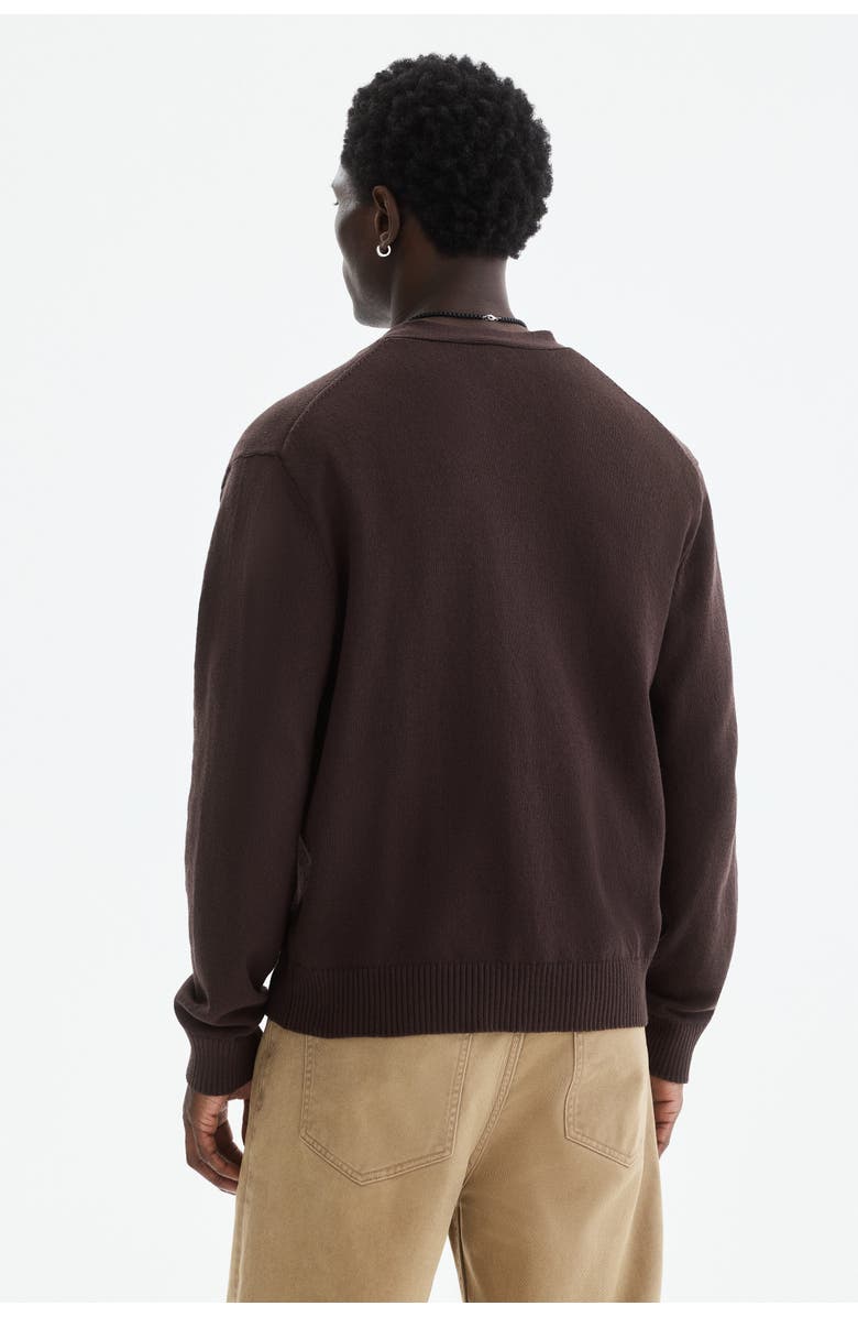 H&M Relaxed Fit Cardigan, Alternate, color, Dark Brown