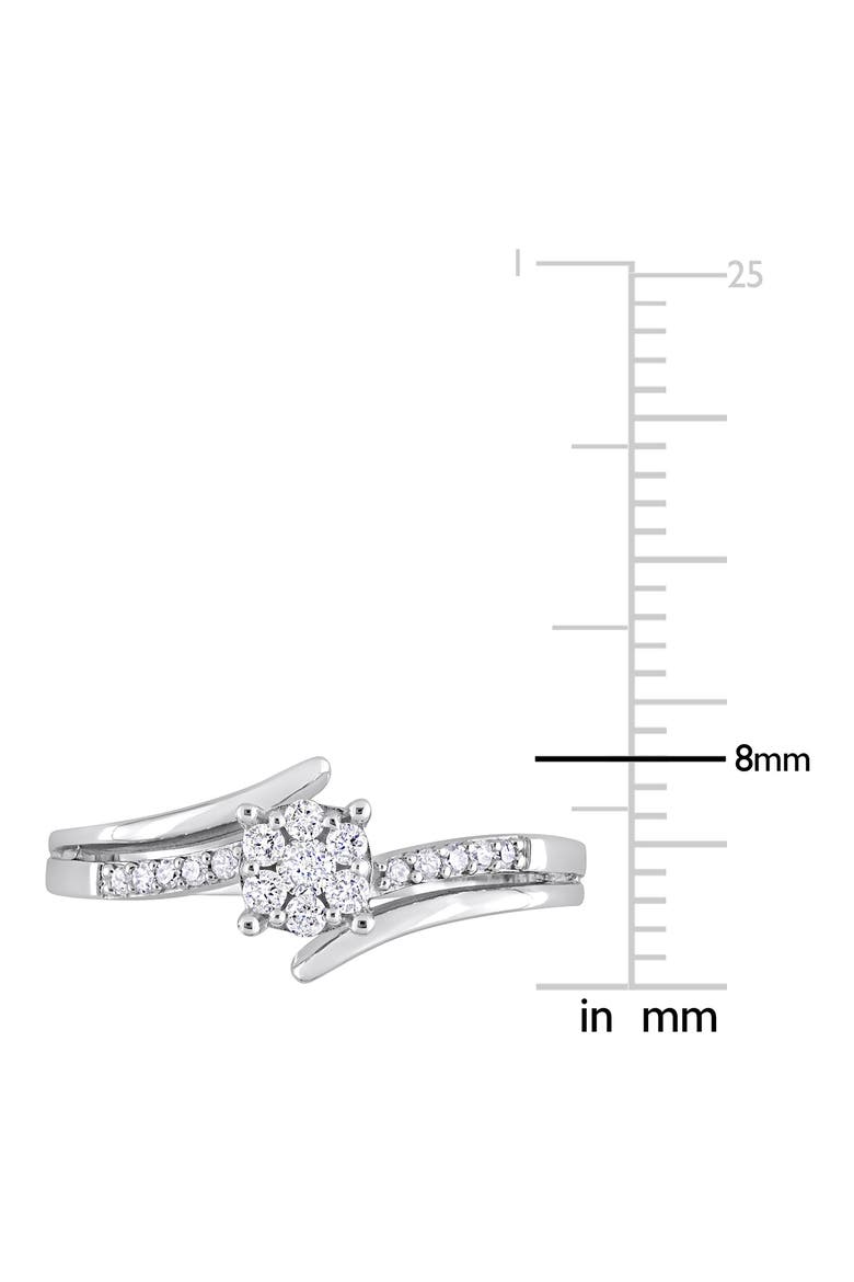 Diamond Floral Ring - 0.18ct., Alternate, color, WHITE GOLD