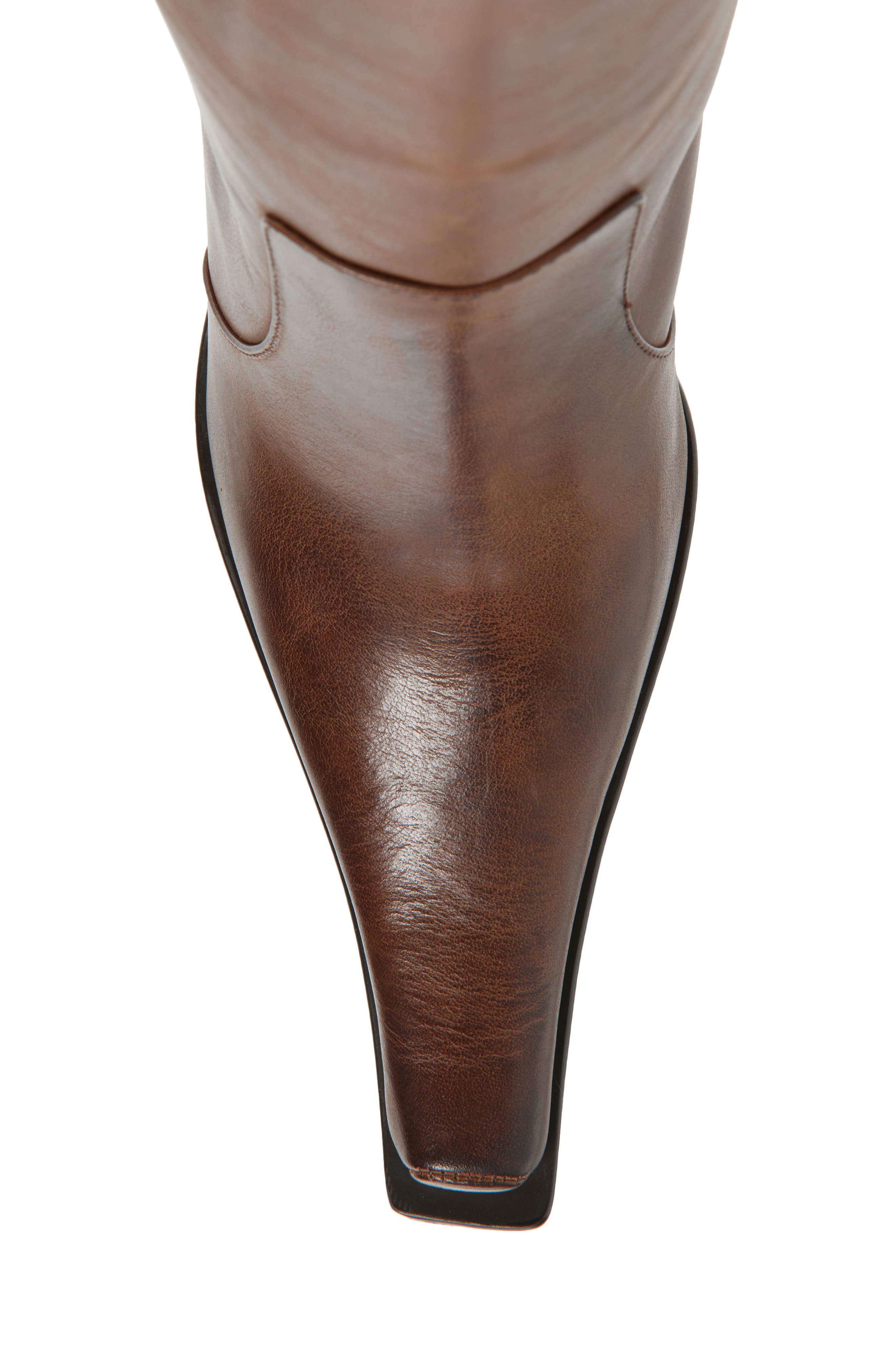 Jeffrey Campbell Dulcimer Pointed Toe Boot, Alternate, color, Brown Ruboff Pewter