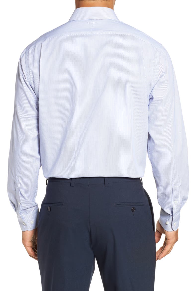 Traditional Fit Non-Iron Stripe Dress Shirt, Alternate, color, NAVY PATRIOT