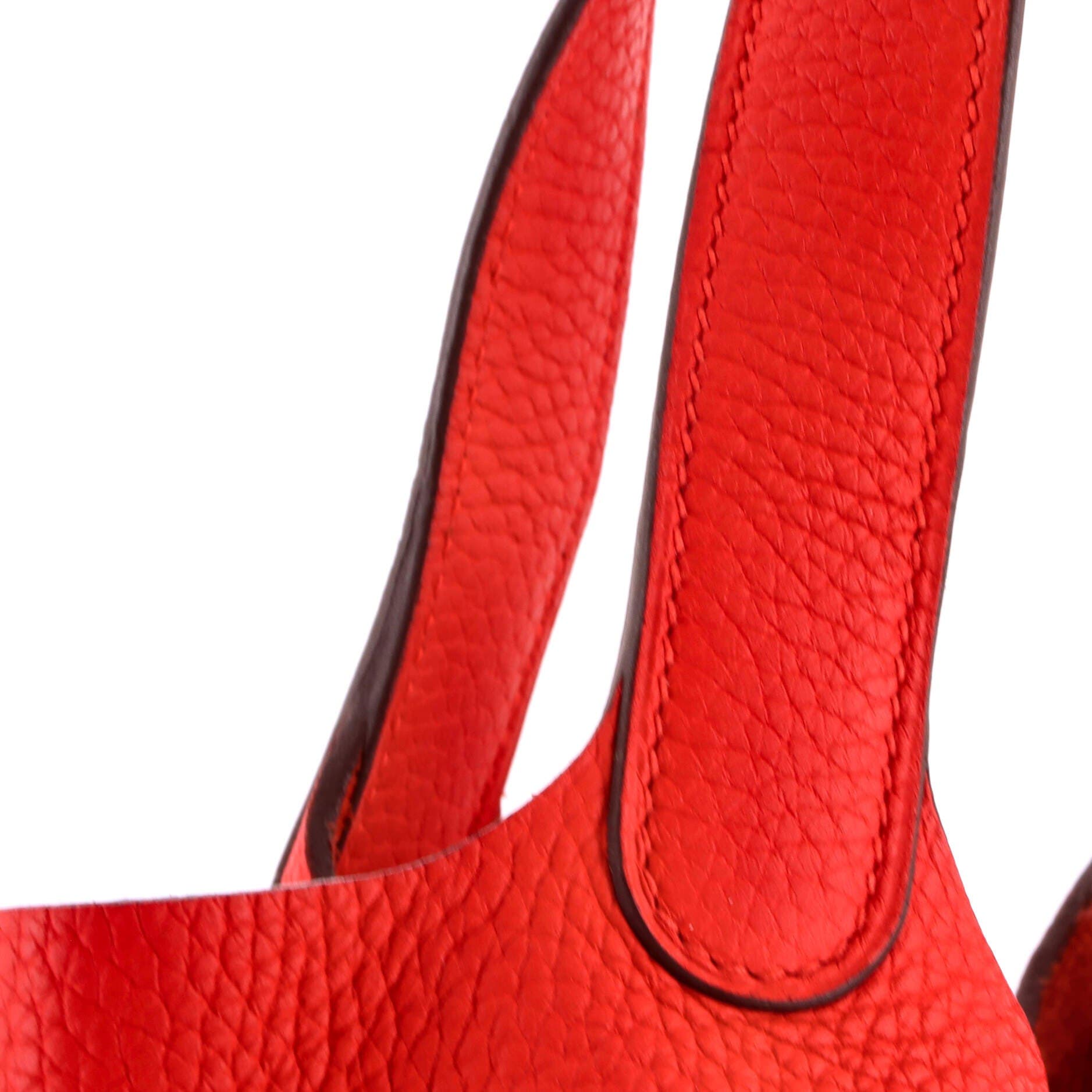 Pre-Owned Hermes Picotin Lock Bag Clemence PM, Alternate, color, Rouge De Coeur