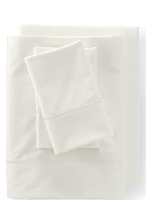 Lands' End Supima Cotton No Iron Sateen Sheets In Ivory
