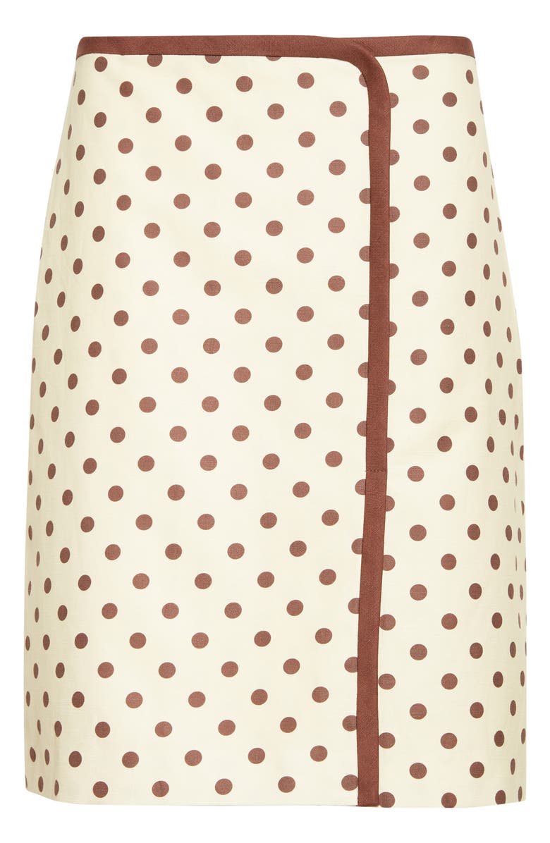 POSSE Bowie Polka Dot Pencil Skirt, Alternate, color, Vanilla/ Choc