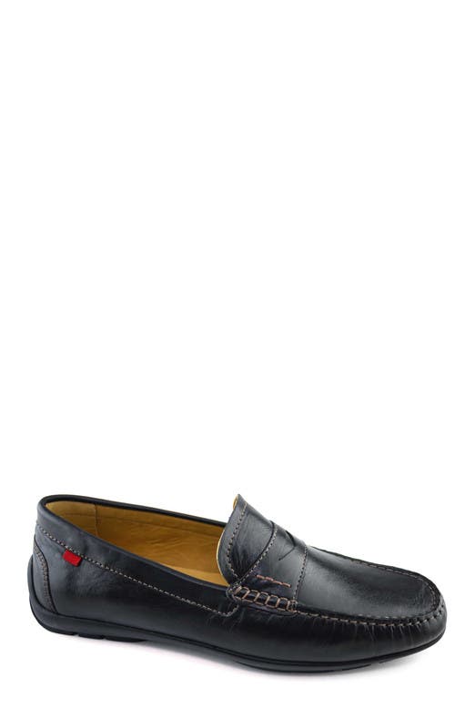 Marc Joseph New York Hamilton Place  Leather Penny Driver Loafer, Main, color, Black Napa