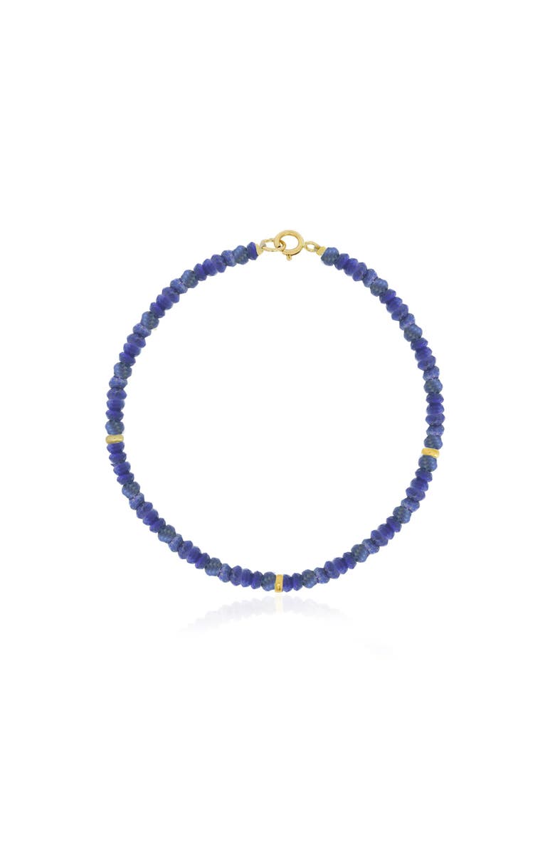The Lovery Fine Jewelry Lapis Bead Bracelet, Main, color, 