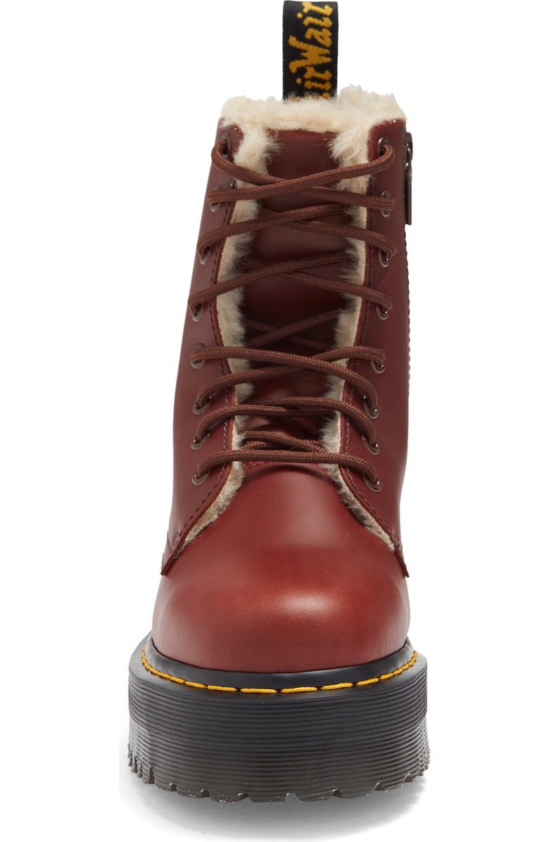 Dr. Martens Jadon Abruzzo Faux Fur Lined Lug Sole Combat Boot, Alternate, color,